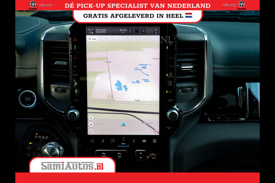Dodge Ram PREMIUM EDITION | BOM VOL + 14.4 INCH SCHERM | LUCHTVERING | HUD | HURRICANE 420PK 636 Nm | PRIJS MET LPG EN COVER EN GARANTIE | DUBBELE CABINE | PICK UP | 5 PERSOONS | DC | GRIJSKENTEKEN | VOORRAAD NR 2215 - 4984