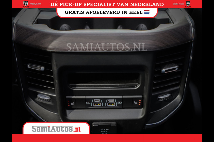 Dodge Ram PREMIUM EDITION | BOM VOL + 14.4 INCH SCHERM | LUCHTVERING | HUD | HURRICANE 420PK 636 Nm | PRIJS MET LPG EN COVER EN GARANTIE | DUBBELE CABINE | PICK UP | 5 PERSOONS | DC | GRIJSKENTEKEN | VOORRAAD NR 2215 - 4984