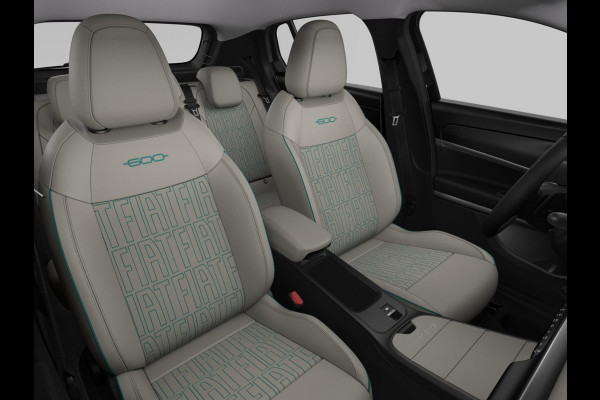 Fiat 600 1.2 Hybrid 136pk La Prima | Leder | Stoelmassage | Trekhaak | Camera| Carplay | Adapt. Cruise | Winter Pack