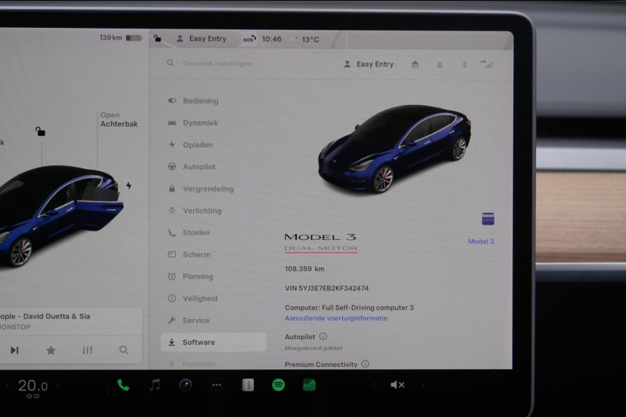 Tesla Model 3 Performance AWD 75 kWh / 1e Eigenaar / 108dkm NAP / 20" Performance Velgen / Autopilot