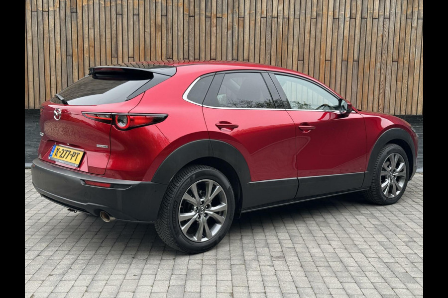 Mazda CX-30 2.0 e-SkyActiv-X M Hybrid Luxury Automaat | Open dak | Bordeauxrode lak | Stoel en- Stuurwielverwarming | Rondomzicht camera | A