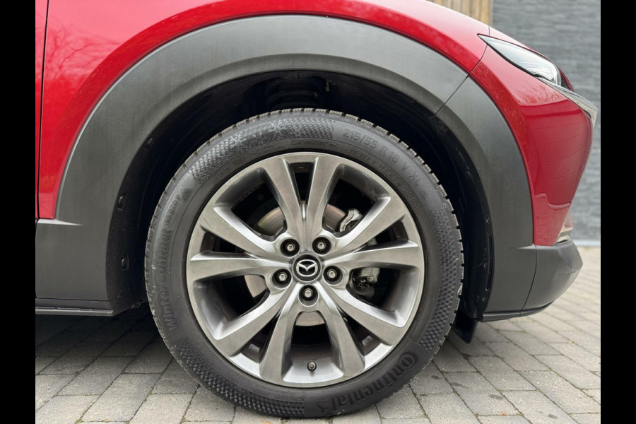 Mazda CX-30 2.0 e-SkyActiv-X M Hybrid Luxury Automaat | Open dak | Bordeauxrode lak | Stoel en- Stuurwielverwarming | Rondomzicht camera | A