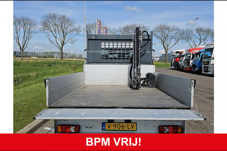 Opel Movano 2.3 CDTI L3 DC open laadbak, HIAB 029 KRAAN, airco, navi, NAP!