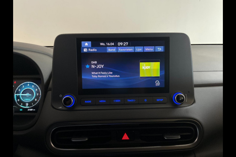 Hyundai Kona 1.6 GDI HEV HYBRID AUTOMAAT AIRCO CLIMA NAVI FRONTASSIST STUURVERW STOELVERW APPLE CARPLAY NIEUWSTAAT