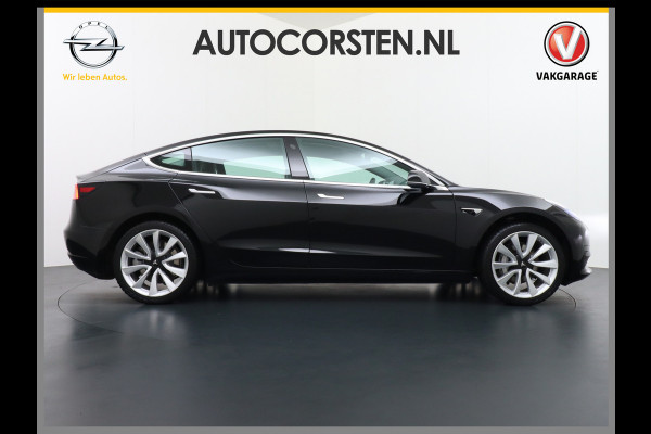 Tesla Model 3 RWD SR+ 60kWh 325PK Trekhaak Lmv 19" AutoPilot FSD-3 Comp. Premium Luidsprekers Leder PanoDak Adaptive-Cruise Camera's Elektr.-S Navi LED Comfortstoelen ACC DAB Voorverwarmen interieur en Keyless via App One-Pedal-Drive Origineel Nederlandse auto tot 11kw laden thuis! Garantie Accu tot 05-12-2027 max 160.000km 1.584kg licht! 1.000kg trekvermogen