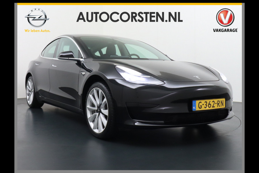 Tesla Model 3 RWD SR+ 60kWh 325PK Trekhaak Lmv 19" AutoPilot FSD-3 Comp. Premium Luidsprekers Leder PanoDak Adaptive-Cruise Camera's Elektr.-S Navi LED Comfortstoelen ACC DAB Voorverwarmen interieur en Keyless via App One-Pedal-Drive Origineel Nederlandse auto tot 11kw laden thuis! Garantie Accu tot 05-12-2027 max 160.000km 1.584kg licht! 1.000kg trekvermogen