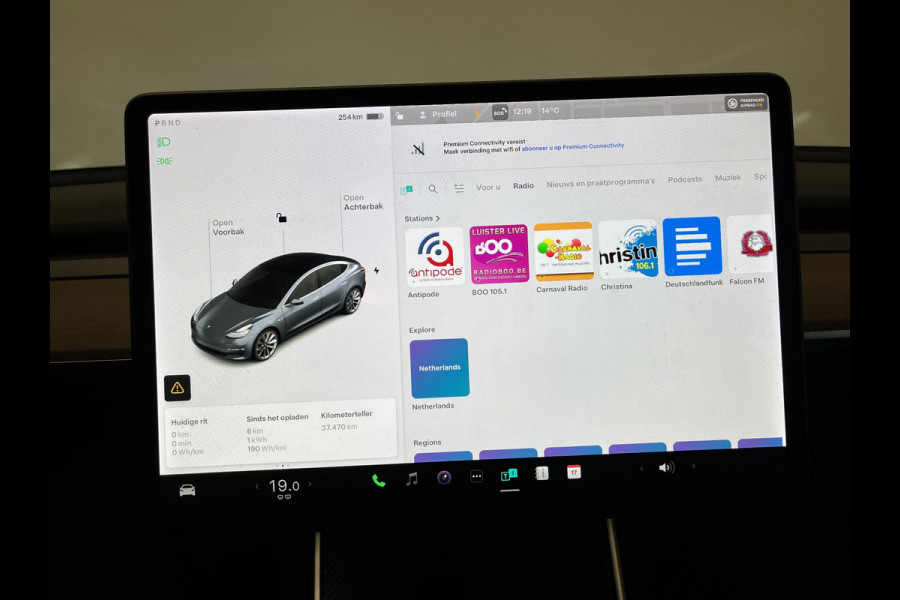 Tesla Model 3 Standard RWD Plus 60 kWh Autopilot Navi Full LED Leder Panoramadak 19" Sport Wheels PDC VA + Camera Slechts 37000 km!