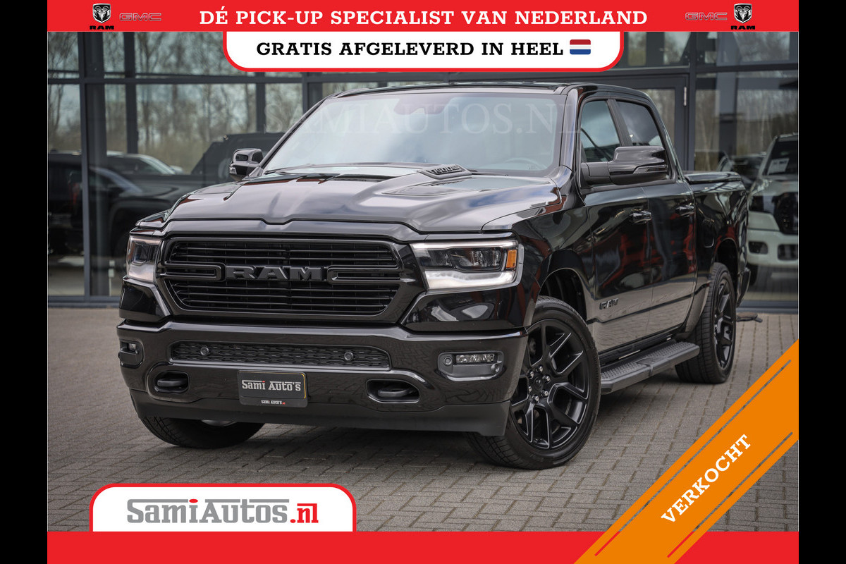 Dodge Ram 1500 LARAMIE SPORT 4X4 5.7 V8 | PRINS LPG | CAMERA | APPLE CARPLAY | 3500KG | 22INCH NIGHT | FULL LED | CRUISE | MEMORY SEATS | LEDER | DUBBELE CABINE | CREWCAB