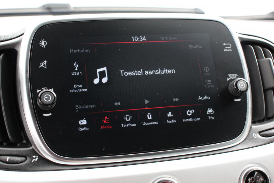 Fiat 500 1.0 Hybrid Sport Connect Navigatie Apple Carplay/Android Auto Airco Cruise Control DAB Lichtmetalen Velgen