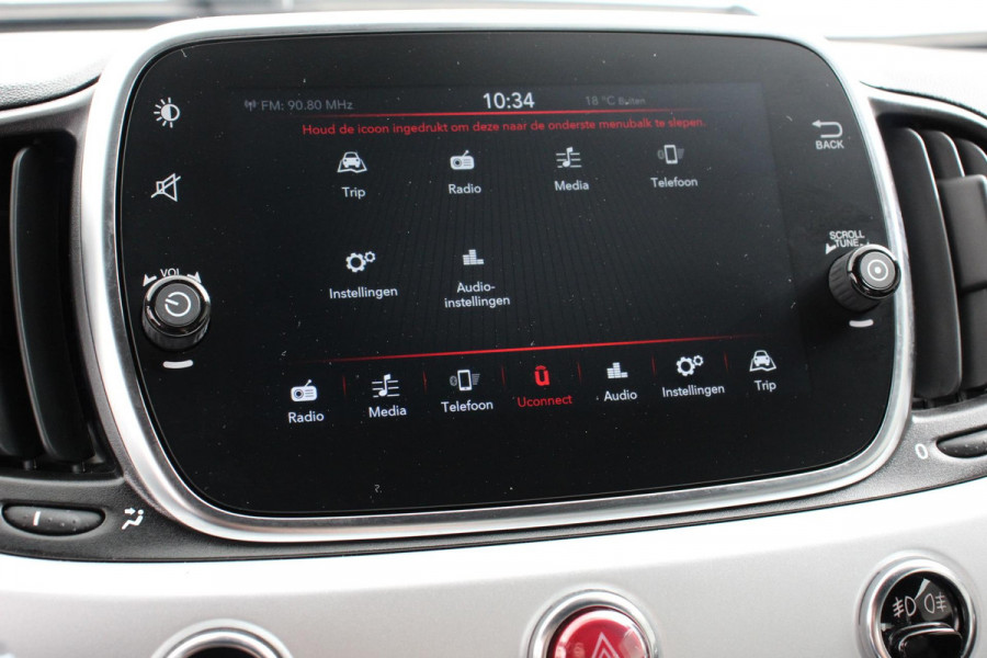 Fiat 500 1.0 Hybrid Sport Connect Navigatie Apple Carplay/Android Auto Airco Cruise Control DAB Lichtmetalen Velgen