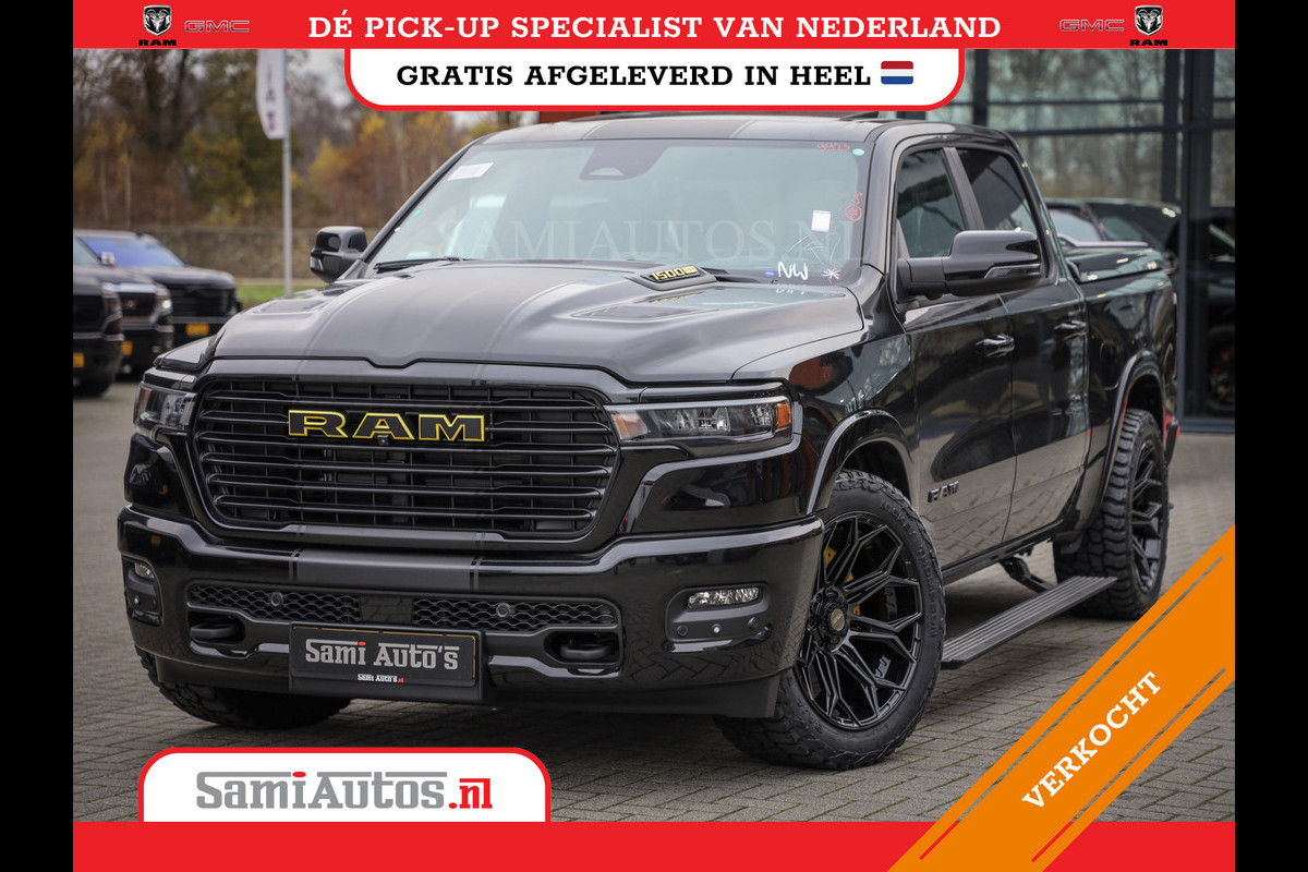 Dodge Ram PREMIUM NIGHT | MAY 2025 BOM VOL + HUD & 14.4 INCH SCHERM | LUCHTVERING | 420PK 636 Nm | PRIJS MET LPG EN COVER EN GARANTIE | DUBBELE CABINE | PICK UP | 5 PERSOONS | DC | GRIJSKENTEKEN | VOORRAAD NR 2232 - 3424 Dodge Ram PREMIUM NIGHT | MAY 2025 BOM VOL + HUD & 14.4 INCH SCHERM | LUCHTVERING | 420PK 636 Nm | PRIJS MET LPG EN COVER EN GARANTIE | DUBBELE CABINE | PICK UP | 5 PERSOONS | DC | GRIJSKENTEKEN | VOORRAAD NR 2232 - 3424