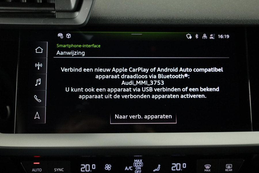Audi A3 Sportback 30 TFSI Advanced edition 110 pk S-tronic | Verlengde garantie | Navigatie | Parkeersensoren achter | Cruise control | Stoelverwarming | Full-LED koplampen |