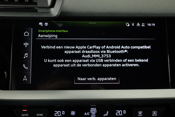 Audi A3 Sportback 30 TFSI Advanced edition 110 pk S-tronic | Verlengde garantie | Navigatie | Parkeersensoren achter | Cruise control | Stoelverwarming | Full-LED koplampen |