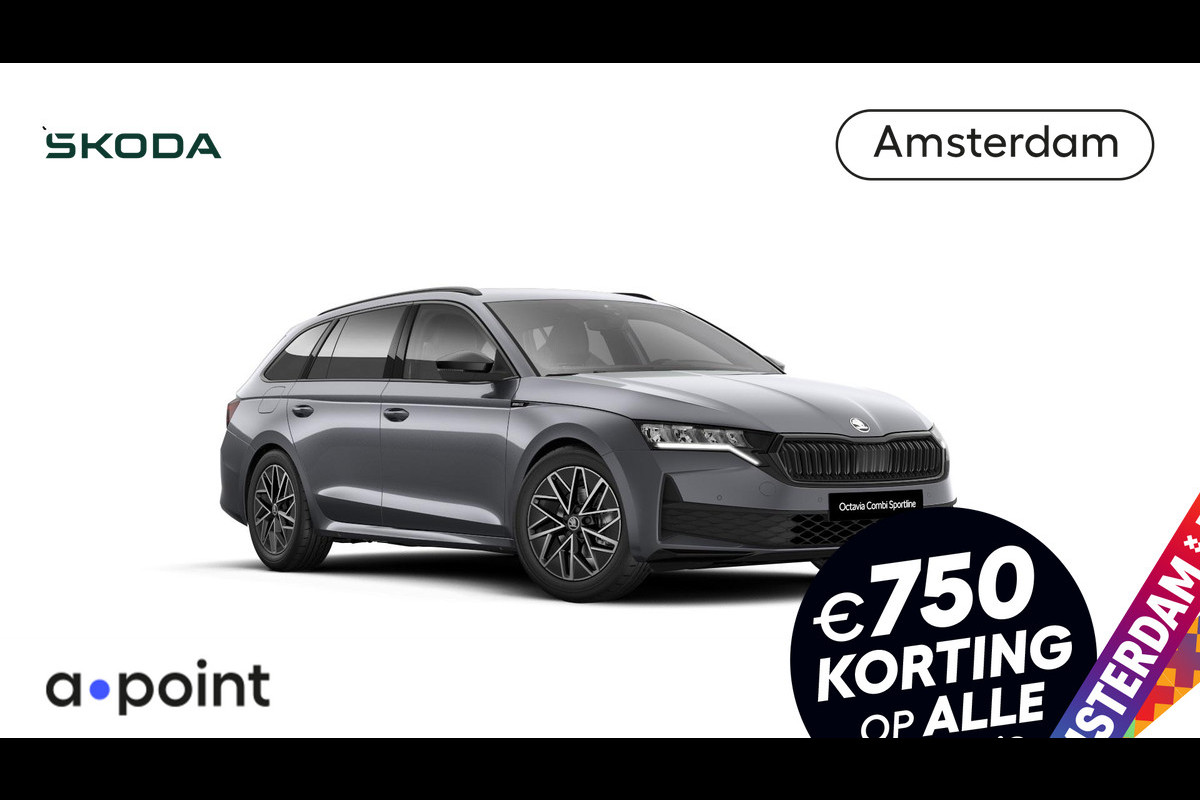 Škoda Octavia Combi Sportline Business m-HEV 1.5 TSI 150 pk 7 versn. DSG | Navigatie | Travel assist | Side assist Škoda Octavia Combi Sportline Business m-HEV 1.5 TSI 150 pk 7 versn. DSG | Navigatie | Travel assist | Side assist