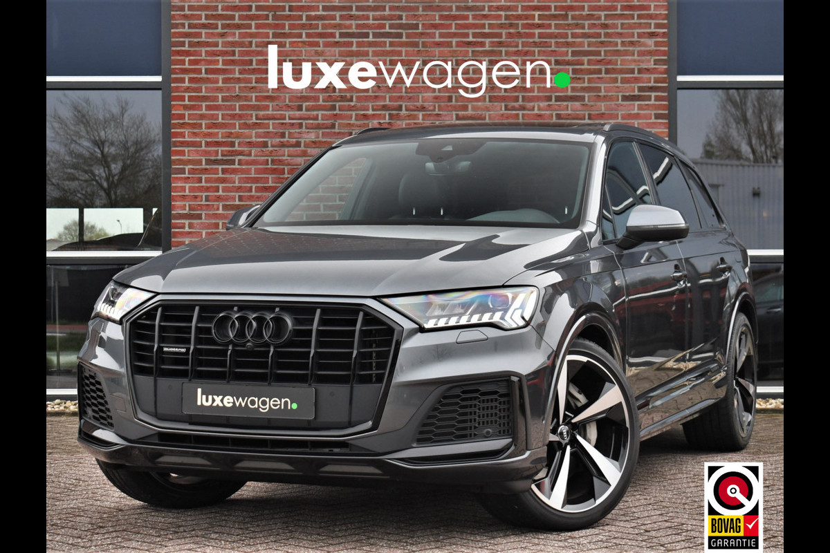 Audi Q7 55 TFSI e quattro S-Line int+ext Pano 22inch Optic-Black Luchtvering Audi Q7 55 TFSI e quattro S-Line int+ext Pano 22inch Optic-Black Luchtvering