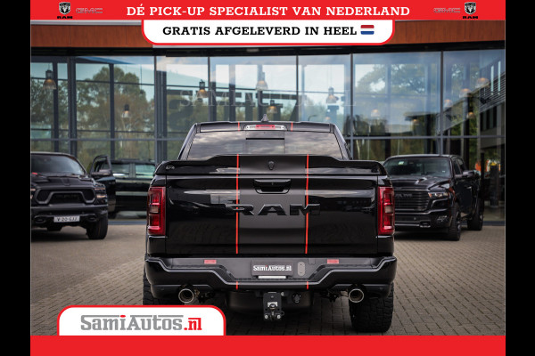 Dodge Ram PREMIUM NIGHT EDITION | | 420PK 636 Nm | BOM VOL + 14.4 INCH SCHERM | LUCHTVERING | HUD | PRIJS MET LPG EN COVER EN GARANTIE | DUBBELE CABINE | PICK UP | 5 PERSOONS | DC | GRIJSKENTEKEN | VOORRAAD NR 2283 - 3326