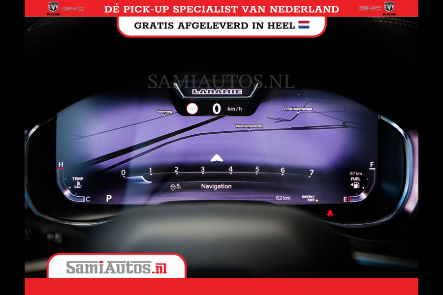 Dodge Ram PREMIUM NIGHT EDITION | | 420PK 636 Nm | BOM VOL + 14.4 INCH SCHERM | LUCHTVERING | HUD | PRIJS MET LPG EN COVER EN GARANTIE | DUBBELE CABINE | PICK UP | 5 PERSOONS | DC | GRIJSKENTEKEN | VOORRAAD NR 2283 - 3326