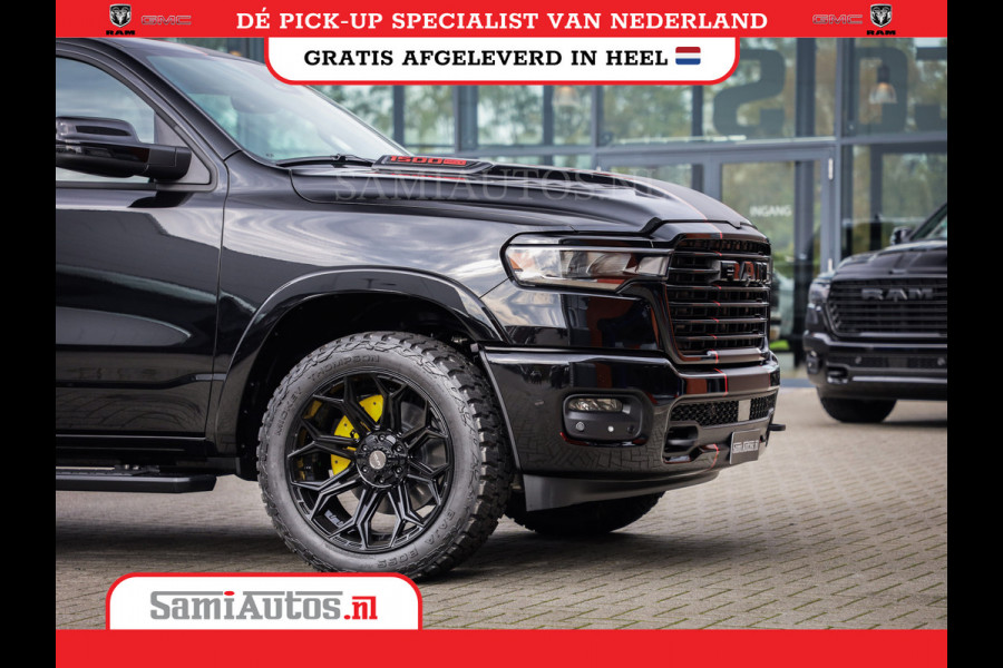 Dodge Ram PREMIUM NIGHT EDITION | | 420PK 636 Nm | BOM VOL + 14.4 INCH SCHERM | LUCHTVERING | HUD | PRIJS MET LPG EN COVER EN GARANTIE | DUBBELE CABINE | PICK UP | 5 PERSOONS | DC | GRIJSKENTEKEN | VOORRAAD NR 2283 - 3326