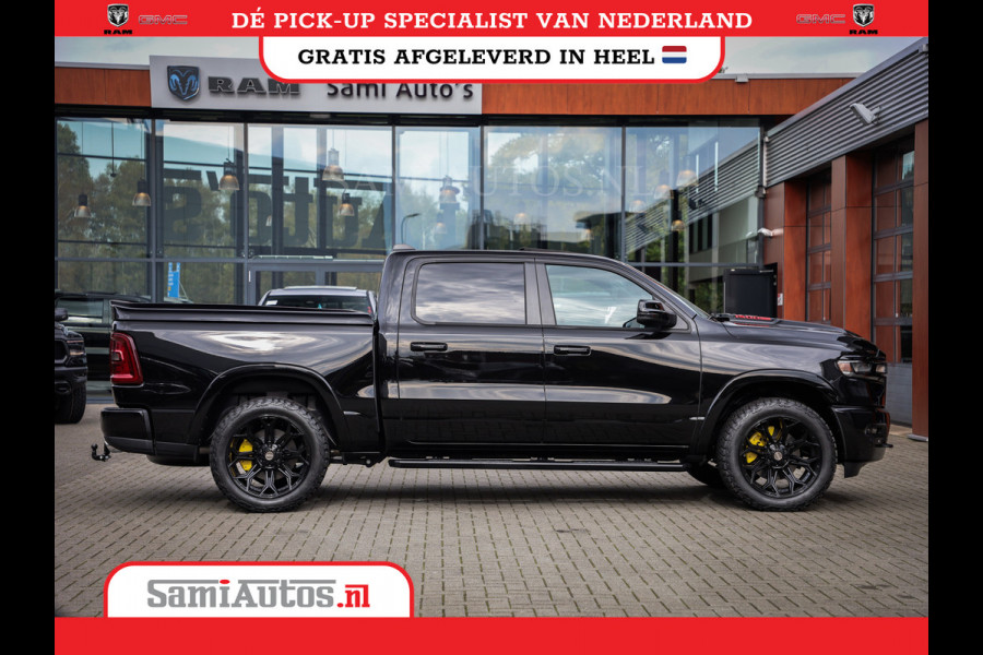 Dodge Ram PREMIUM NIGHT EDITION | | 420PK 636 Nm | BOM VOL + 14.4 INCH SCHERM | LUCHTVERING | HUD | PRIJS MET LPG EN COVER EN GARANTIE | DUBBELE CABINE | PICK UP | 5 PERSOONS | DC | GRIJSKENTEKEN | VOORRAAD NR 2283 - 3326