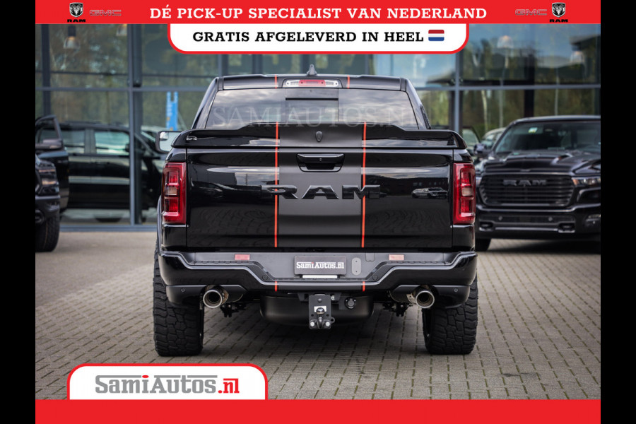 Dodge Ram PREMIUM NIGHT EDITION | | 420PK 636 Nm | BOM VOL + 14.4 INCH SCHERM | LUCHTVERING | HUD | PRIJS MET LPG EN COVER EN GARANTIE | DUBBELE CABINE | PICK UP | 5 PERSOONS | DC | GRIJSKENTEKEN | VOORRAAD NR 2283 - 3326