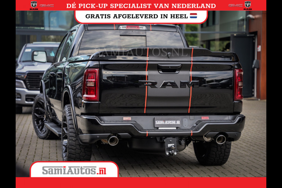 Dodge Ram PREMIUM NIGHT EDITION | | 420PK 636 Nm | BOM VOL + 14.4 INCH SCHERM | LUCHTVERING | HUD | PRIJS MET LPG EN COVER EN GARANTIE | DUBBELE CABINE | PICK UP | 5 PERSOONS | DC | GRIJSKENTEKEN | VOORRAAD NR 2283 - 3326