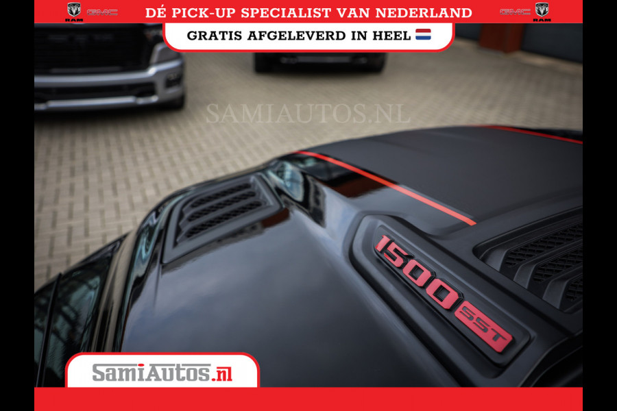 Dodge Ram PREMIUM NIGHT EDITION | | 420PK 636 Nm | BOM VOL + 14.4 INCH SCHERM | LUCHTVERING | HUD | PRIJS MET LPG EN COVER EN GARANTIE | DUBBELE CABINE | PICK UP | 5 PERSOONS | DC | GRIJSKENTEKEN | VOORRAAD NR 2283 - 3326