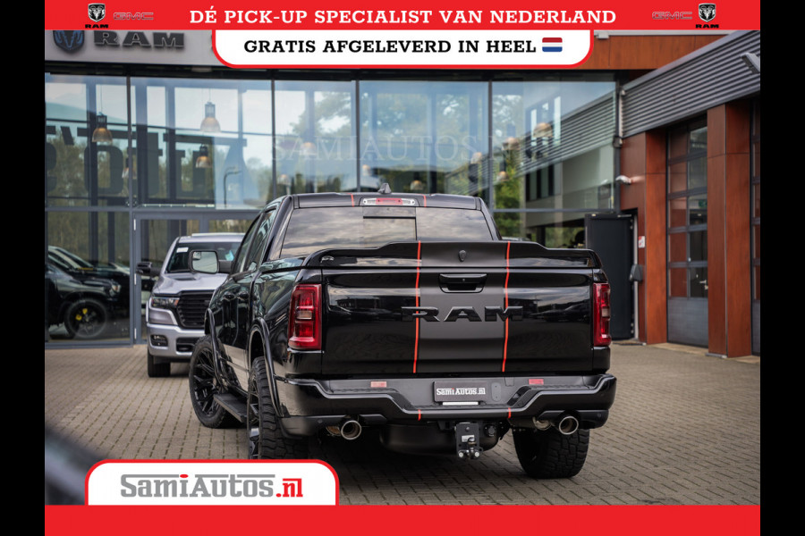 Dodge Ram PREMIUM NIGHT EDITION | | 420PK 636 Nm | BOM VOL + 14.4 INCH SCHERM | LUCHTVERING | HUD | PRIJS MET LPG EN COVER EN GARANTIE | DUBBELE CABINE | PICK UP | 5 PERSOONS | DC | GRIJSKENTEKEN | VOORRAAD NR 2283 - 3326