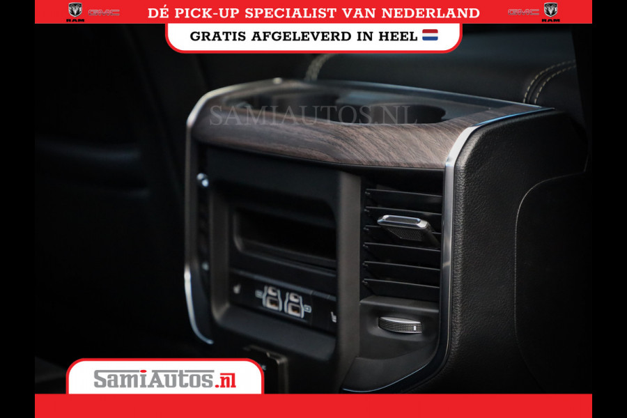 Dodge Ram PREMIUM NIGHT EDITION | | 420PK 636 Nm | BOM VOL + 14.4 INCH SCHERM | LUCHTVERING | HUD | PRIJS MET LPG EN COVER EN GARANTIE | DUBBELE CABINE | PICK UP | 5 PERSOONS | DC | GRIJSKENTEKEN | VOORRAAD NR 2283 - 3326