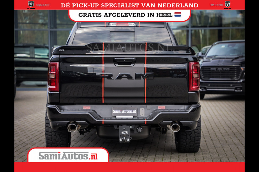 Dodge Ram PREMIUM NIGHT EDITION | | 420PK 636 Nm | BOM VOL + 14.4 INCH SCHERM | LUCHTVERING | HUD | PRIJS MET LPG EN COVER EN GARANTIE | DUBBELE CABINE | PICK UP | 5 PERSOONS | DC | GRIJSKENTEKEN | VOORRAAD NR 2283 - 3326