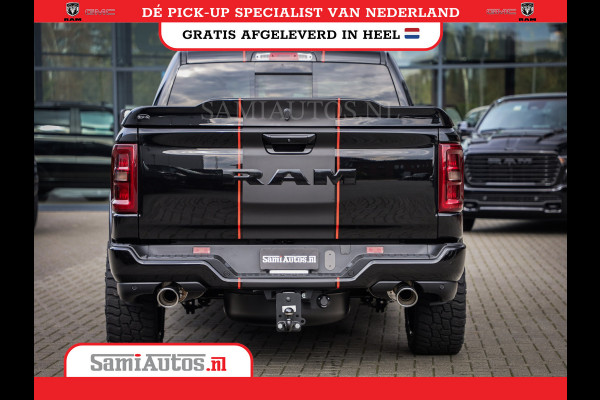 Dodge Ram PREMIUM NIGHT EDITION | | 420PK 636 Nm | BOM VOL + 14.4 INCH SCHERM | LUCHTVERING | HUD | PRIJS MET LPG EN COVER EN GARANTIE | DUBBELE CABINE | PICK UP | 5 PERSOONS | DC | GRIJSKENTEKEN | VOORRAAD NR 2283 - 3326