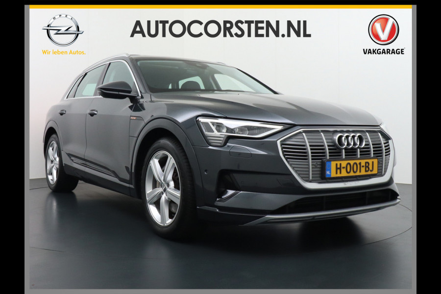 Audi e-tron 50 Quattro Launch Edition Plus 71kWh Navi Panoramadak Luchtvering Cruise control Adaptief PDC Stoelverwarming Parkeerhulp v/a/zi Led Lmv 20" Keyless-go Lichtpakket Dodehoekdetectie Regensensor Fase 3 laden