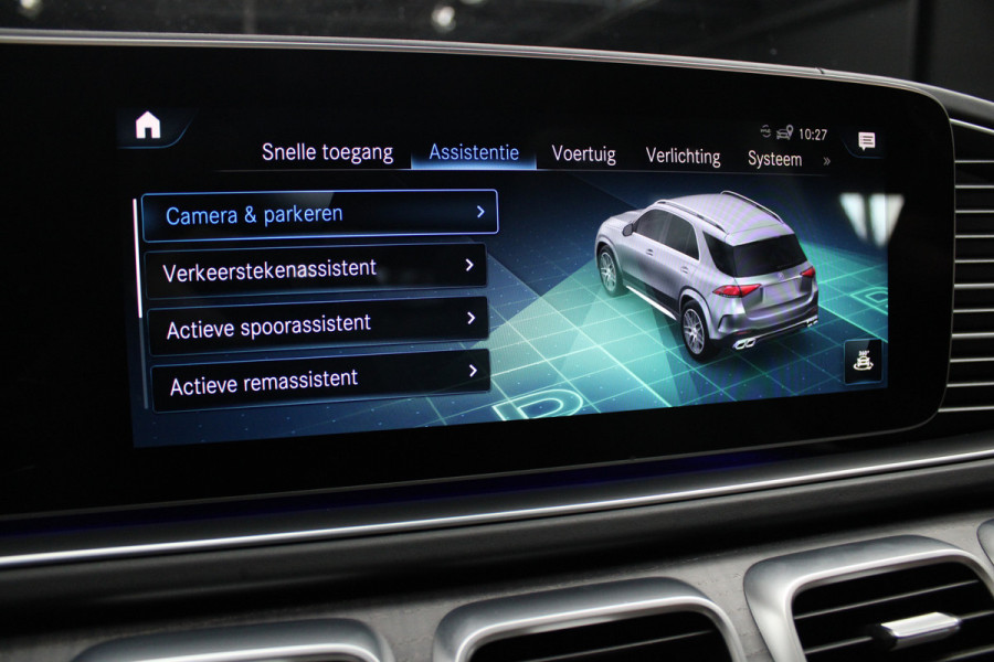 Mercedes-Benz GLE AMG 63 4M+ 360 ACC 22'' Panodak HUD Matrix Elektr. trekhaak Leer Climate voor & achter Memory Stoelventilatie Stoelverwarming PTS Carplay Burmester Navi Elektr. achterklep Elektr. stuurkolom Keyless entry Ambient