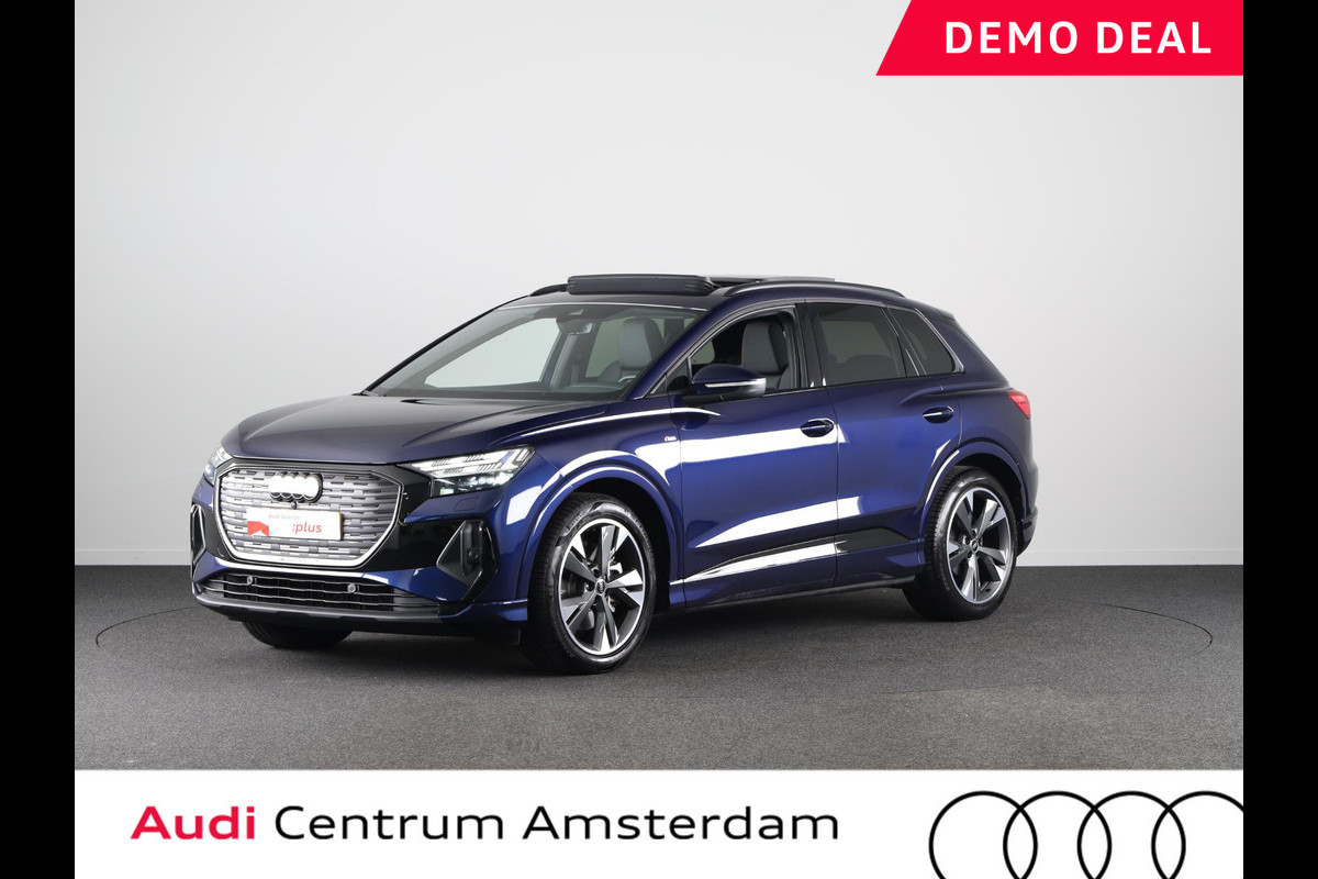 Audi Q4 e-tron 45 quattro S Edition 82 kWh Private lease vanaf €895,- pm | 286pk | Panoramadak | 20 Inch Lichtmetalen velgen | Matrix Led koplampen Audi Q4 e-tron 45 quattro S Edition 82 kWh Private lease vanaf €895,- pm | 286pk | Panoramadak | 20 Inch Lichtmetalen velgen | Matrix Led koplampen