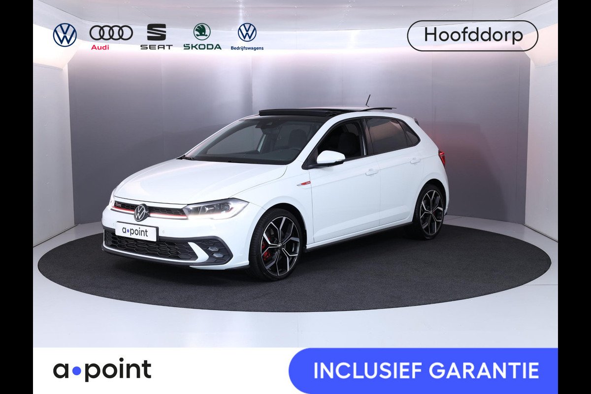 Volkswagen Polo 2.0 TSI GTI 207 pk Automaat (DSG) | Private lease vanaf € 649,- pm | Verlengde garantie | Navigatie via App | Panoramadak | Parkeersensoren | Achteruitrijcamera | Adaptieve cruise control | Stoelverwarming | Volkswagen Polo 2.0 TSI GTI 207 pk Automaat (DSG) | Private lease vanaf € 649,- pm | Verlengde garantie | Navigatie via App | Panoramadak | Parkeersensoren | Achteruitrijcamera | Adaptieve cruise control | Stoelverwarming |