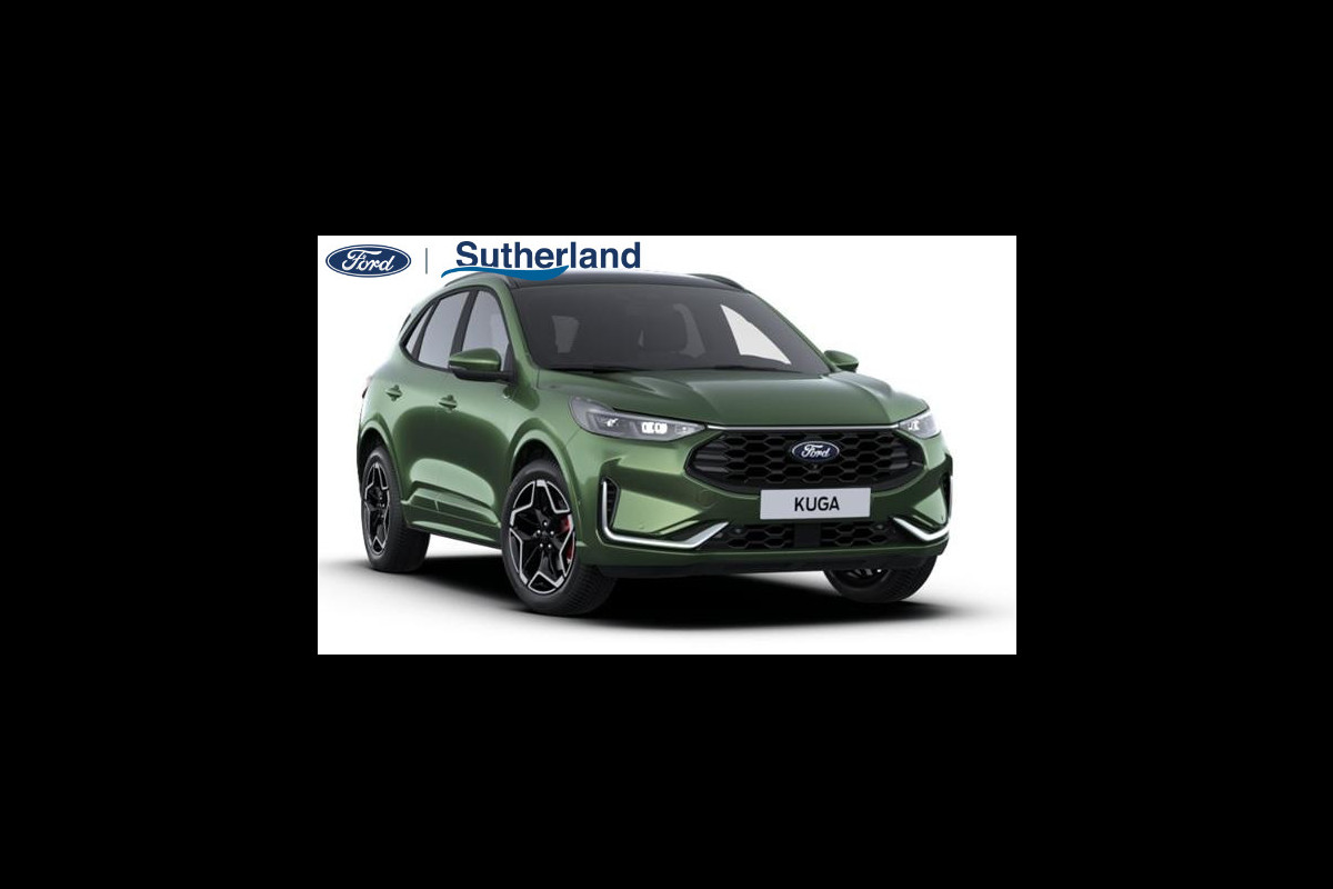 Ford Kuga 2.5 PHEV ST-Line X | Panoramadak + Technology Pack + Winter Pack + Wegklapbare trekhaak + 19 inch lichtmetalen velgen + Reservewiel | Burnsting green | 2.100 kg trekgewicht | Prijs incl. 4.000 EU Ford voordeel