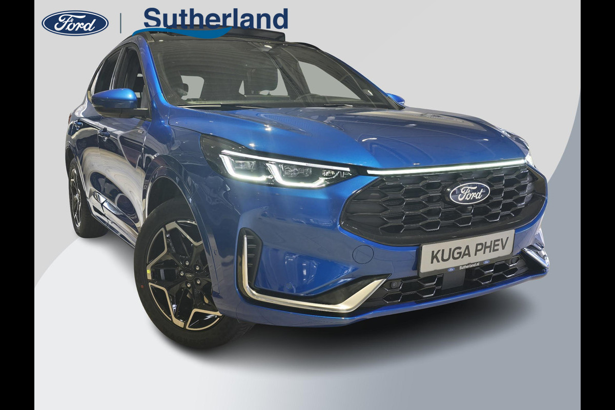 Ford Kuga 2.5 PHEV ST-Line X | Panoramadak + Technology Pack + Winter Pack + Wegklapbare trekhaak + 19 inch lichtmetalen velgen + Reservewiel + Dessert island blue | Incl. 4.000 EU Ford voordeel Ford Kuga 2.5 PHEV ST-Line X | Panoramadak + Technology Pack + Winter Pack + Wegklapbare trekhaak + 19 inch lichtmetalen velgen + Reservewiel + Dessert island blue | Incl. 4.000 EU Ford voordeel