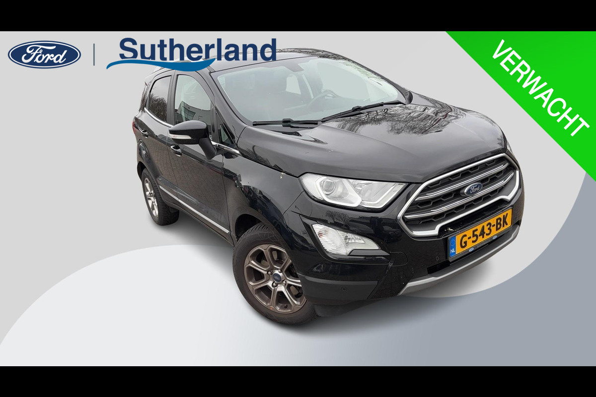 Ford EcoSport 1.0 EcoBoost Titanium 125pk Trekhaak | Winterpack | Achteruitrijcamera | Cruise control | Dealer onderhouden Ford EcoSport 1.0 EcoBoost Titanium 125pk Trekhaak | Winterpack | Achteruitrijcamera | Cruise control | Dealer onderhouden