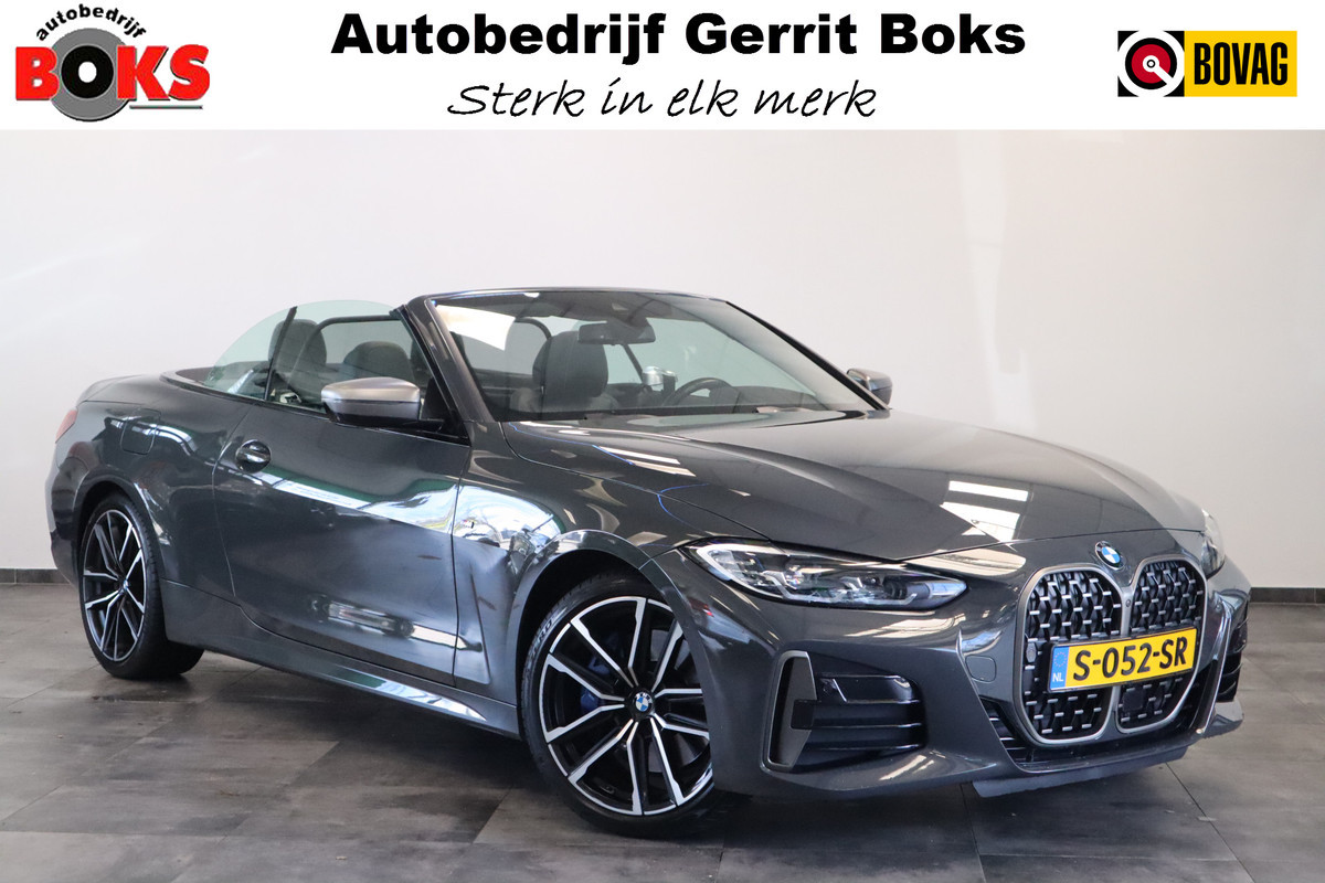 BMW 4 Serie Cabrio M440i xDrive High Executive 374 PK Navigatie 360Camera Volleder Apple carplay 19LMV Head up BMW 4 Serie Cabrio M440i xDrive High Executive 374 PK Navigatie 360Camera Volleder Apple carplay 19LMV Head up
