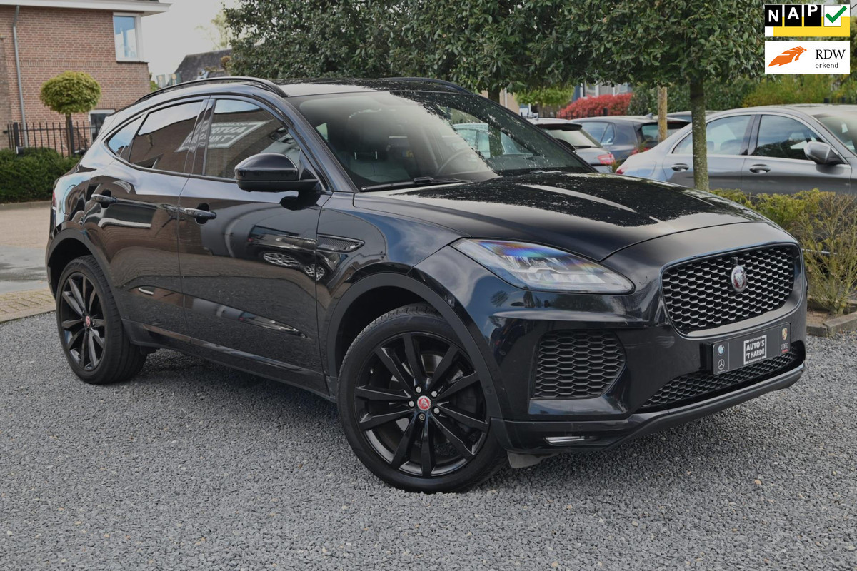 Jaguar E-Pace 2.0 P250 AWD R-Dynamic 250 PK Adaptive Pano 360 Camera Leder Trekhaak 20'' Jaguar E-Pace 2.0 P250 AWD R-Dynamic 250 PK Adaptive Pano 360 Camera Leder Trekhaak 20''