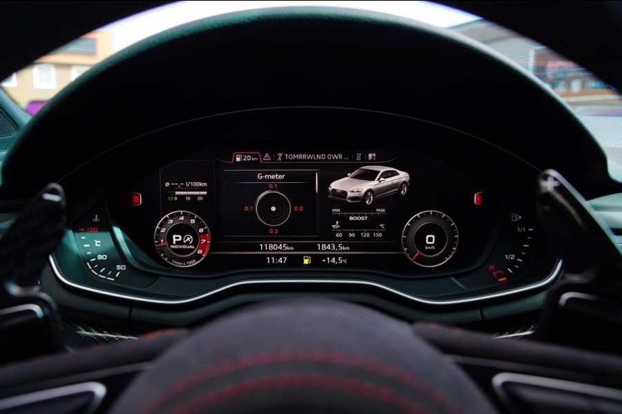 Audi RS5 Coupé 2.9 TFSI RS 5 Quattro | Keramische remmerij | Carbon binnen+buiten | Massage stoelen | HUD | Bang&Olufsen | Virtual