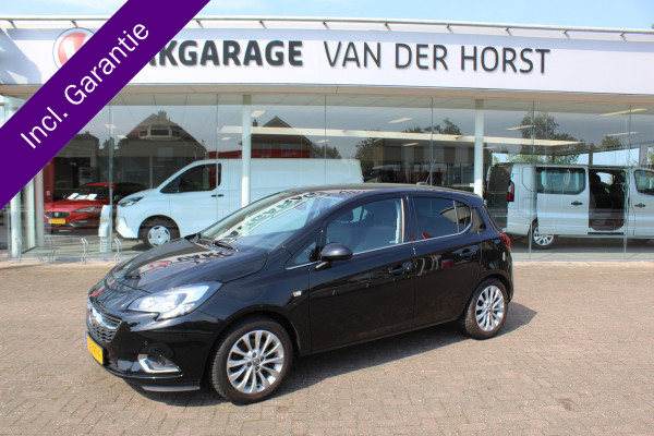 Opel Corsa 1.0-90pk Turbo 'Online Edition'. Erg nette en goed onderhouden Opel Corsa 1.0-90pk Turbo 5drs.. Volautm. airco, cruise control, navigatie, trekhaak afneembare kogel, metallic lak, parkeersensoren v+a, LM wielen, telefoonvoorb., 5 deuren etc.