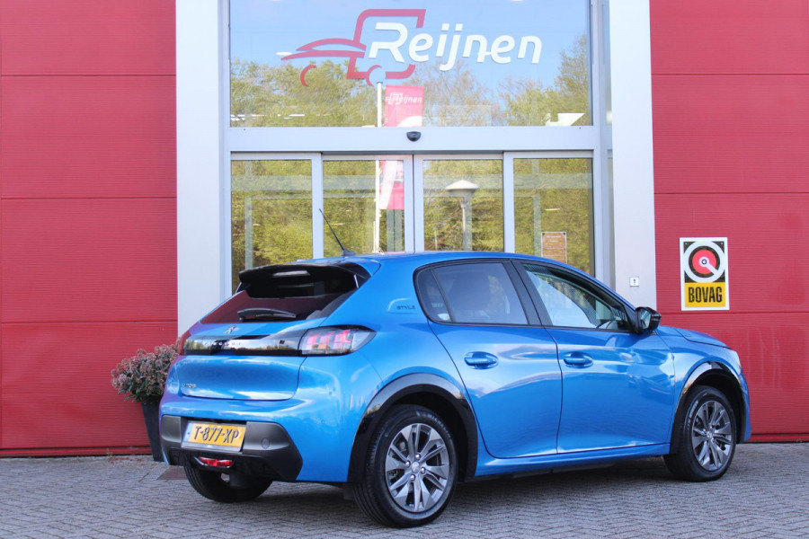 Peugeot e-208 EV STYLE 136PK 50 kWh | 3-FASE | ACHTERUITRIJ CAMERA | DAB+ RADIO | CLIMATE CONTROL | CRUISE CONTROL | LICHTMETALEN VELGEN | APPLE CARPLAY/ANDROID AUTO | KEYLESS START | LED KOPLAMPEN |