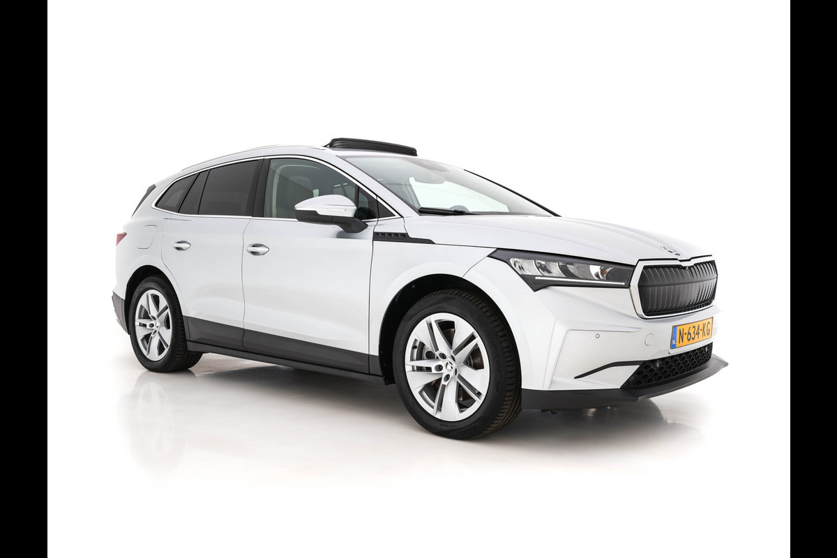 Škoda ENYAQ iV 80 [ 3-Fase ] (INCL-BTW) *PANO | FULL-LEATHER | ADAPT.CRUISE | HEAD-UP | MEMORY-PACK | FULL-LED | DIGI-COCKPIT | BLIND-SPOT | NAVI-FULLMAP | KEYLESS | CAMERA | SPORT-SEATS | KEYLESS | AMBIENT-LIGHT