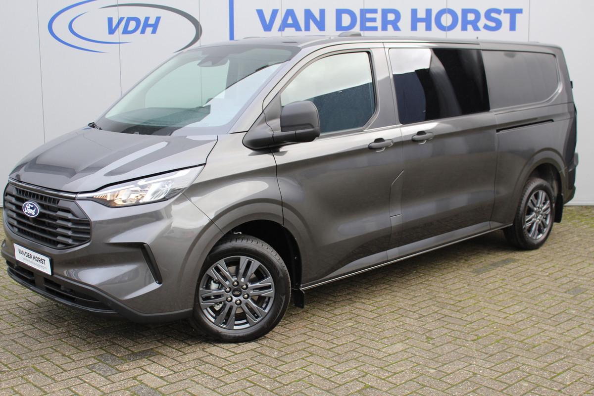 Ford Transit Custom 320 2.0-170pk TDCI L2H1 Trend DUBBELE CABINE ! AUTOMAAT ! Kijk eens... één van de eerste Customs met dubbele cabine... wát een ruimte, wát een comfort ! Volautm. airco, stoel-, stuur-, spiegel- en voorraamverw., LM wielen, metallic lak, cruise cntrl etc. Ford Transit Custom 320 2.0-170pk TDCI L2H1 Trend DUBBELE CABINE ! AUTOMAAT ! Kijk eens... één van de eerste Customs met dubbele cabine... wát een ruimte, wát een comfort ! Volautm. airco, stoel-, stuur-, spiegel- en voorraamverw., LM wielen, metallic lak, cruise cntrl etc.