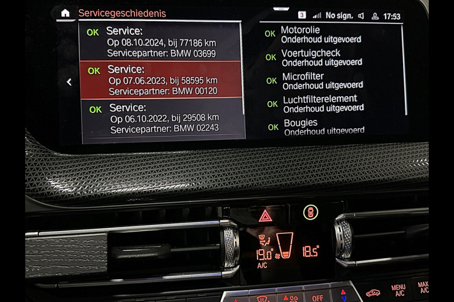 BMW 1-serie M-Sport Plus 50 Jahre | Live Cockpit Pro | Headup | Navi Prof. | Stoelverw. | H-Leder | Camera | Crystal Pook |  Ambiente Led | Carplay | 19" | Lane Assist | Pr. Glas.| Rijklaarprijs Incl. Gr. Onderhoud |10-2021.