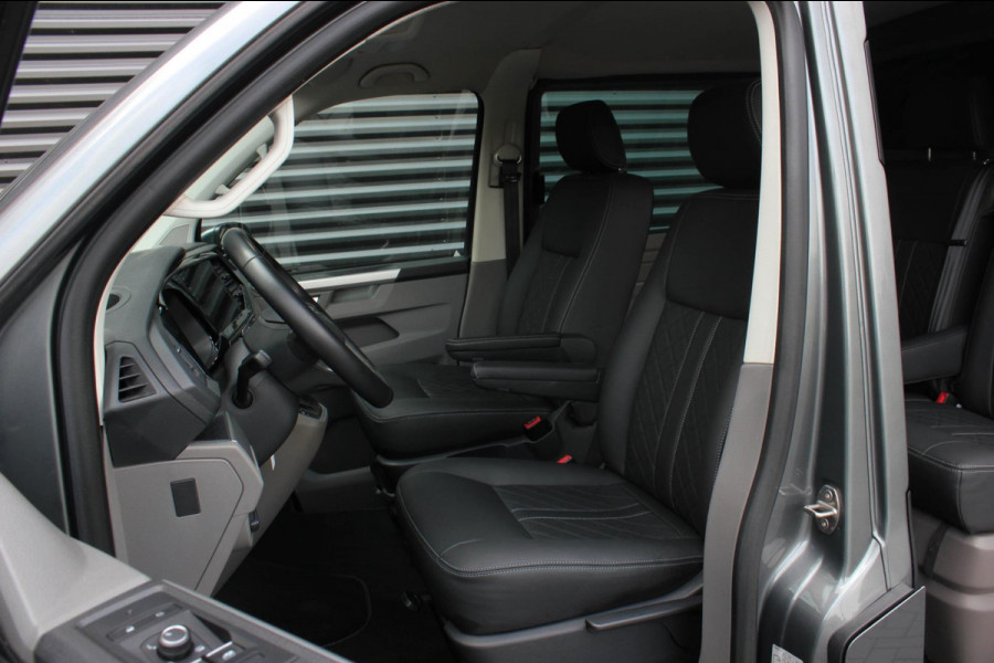 Volkswagen Transporter 2.0 TDI L2H1 30 DC BULLI 199PK DUBBEL CABINE / LEDEREN BEKLEDING / PDC / VERLAGINGSVEREN / 2X SCHUIFDEUR