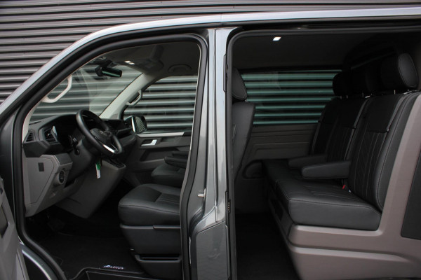 Volkswagen Transporter 2.0 TDI L2H1 30 DC BULLI 199PK DUBBEL CABINE / LEDEREN BEKLEDING / PDC / VERLAGINGSVEREN / 2X SCHUIFDEUR