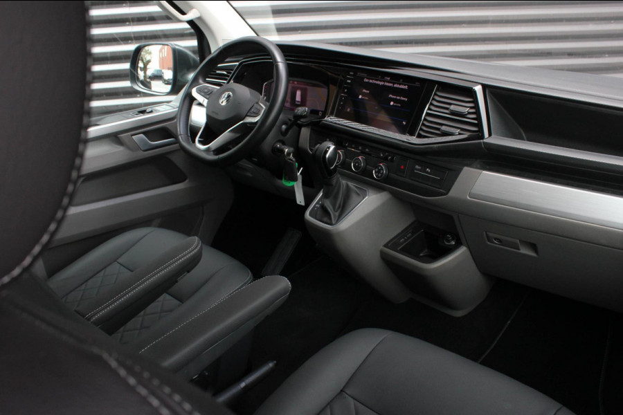 Volkswagen Transporter 2.0 TDI L2H1 30 DC BULLI 199PK DUBBEL CABINE / LEDEREN BEKLEDING / PDC / VERLAGINGSVEREN / 2X SCHUIFDEUR