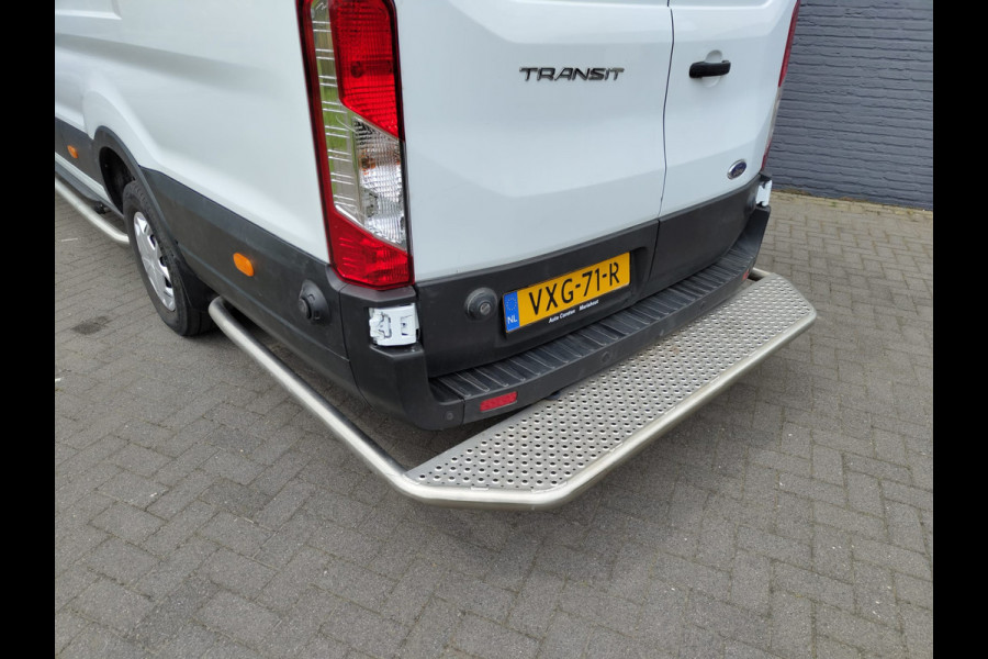 Ford Transit 350 D130pk L4H3 Navi Camera Pdc Apple Carplay Android WiFi-vb Airco Cruise Control Voorruit-Verwarmd 2.0TDCI Regensensor DAB Schuifdeur Betonplex Vloer Wandbetimmering Roll Stability Control Led Spoorwisselassist Euro 6 Zeer Compleet!