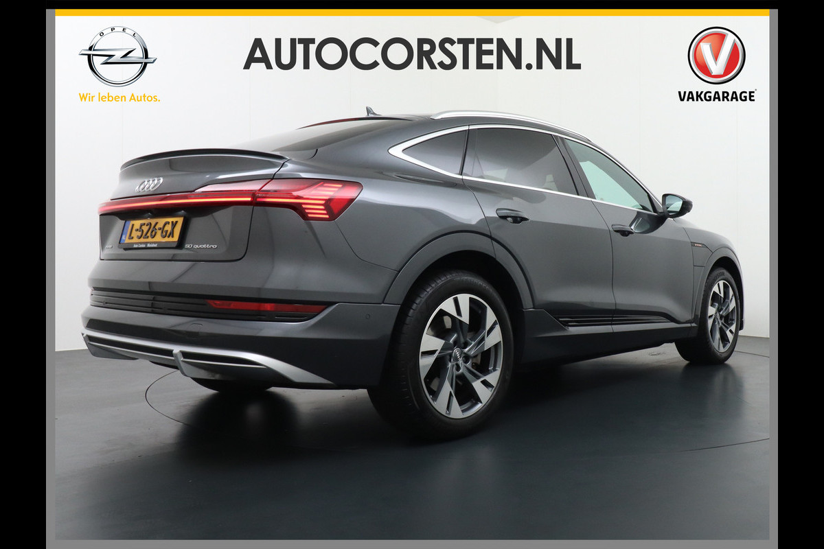 Audi e-tron Sportback 50 Quattro 71kWh S-Line Luchtvering Adaptive-Cruise Panorama-Dak Apple Carplay Android Trekhaak Elektr.Sport-Stoel+Leder/Alcanta Edition Phone-Box Zwarte-Hemel Nacht-Zicht-Assist 2x-Laadpunt Lane-Assist Audi-smartphone-interface Audi e-tron Sportback 50 Quattro 71kWh S-Line Luchtvering Adaptive-Cruise Panorama-Dak Apple Carplay Android Trekhaak Elektr.Sport-Stoel+Leder/Alcanta Edition Phone-Box Zwarte-Hemel Nacht-Zicht-Assist 2x-Laadpunt Lane-Assist Audi-smartphone-interface